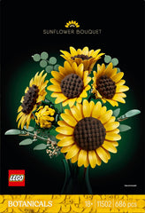 LEGO Botanicals Sonnenblumenstrauß - Kunstblumen Set für Erwachsene - Künstliche Sonnenblumen & Eukalyptuszweige für Deko im Wohn- oder Schlafzimmer - DIY Geschenkidee für Frauen - 11502