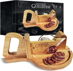 Coupe-saucisses traditionnel - Guillotine à saucissons - 30 X 19 X 12 Cm - Râpes et trancheuses en bois massif Naty Shop Default Title