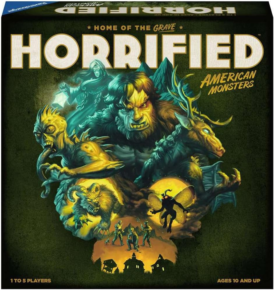 Ravensburger Horrified : American Monsters - Jeu de société de stratégie addictif pour adultes et enfants à partir de 10 ans - 1 à 5 joueurs