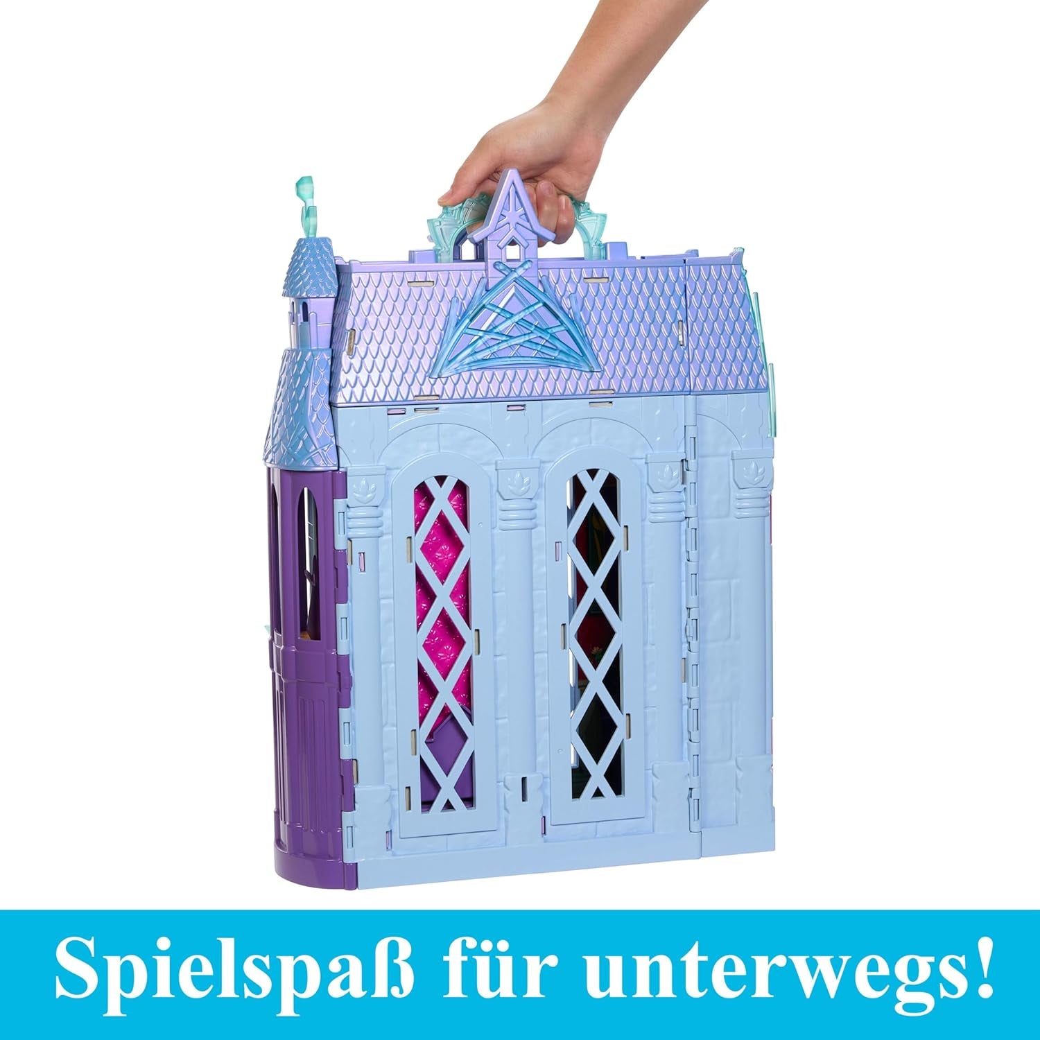 Mattel Disney Frozen - Maison de poupée Castle Arendelle (60 cm +) avec poupée Elsa, 4 aires de jeux et 15 meubles et accessoires Disney Frozen II, HLW61