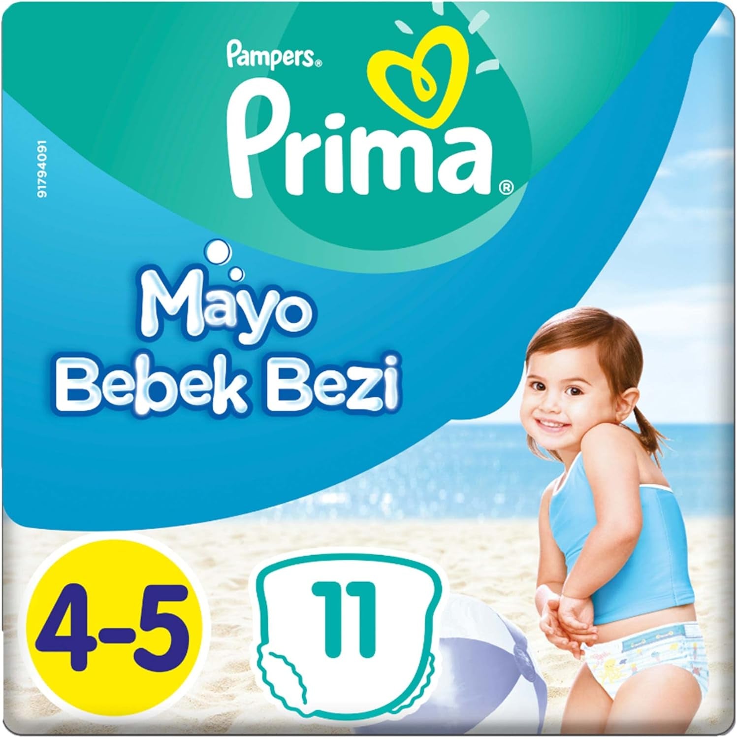 Couches de bain jetables Pampers Splashers Baby Shark édition limitée 4-5, 11, 9 kg-15 kg, pour une protection sûre dans l'eau