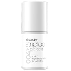 alessandro Striplac UV Top Coat Rosé - Ongles brillants et résistants aux rayures jusqu'à 15 jours - Peut être utilisé avec ou sans couleur - Technologie d'élimination en douceur - Vegan - Rose, Transparent, 6,5 ml