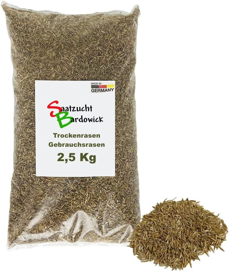 1-30 Kg Rasensamen Berliner Tiergarten Gebrauchsrasen - Für Trockene Standorte - Qualität Zum Fairen Preis (10 Kg)