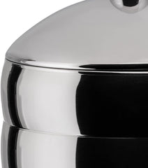 Alessi Kalistò 2 CB02 - Pot de cuisine en acier inoxydable 18/10 avec bouton en aluminium, 114 cl, argent Boîtes de conservation alimentaire Naty Shop
