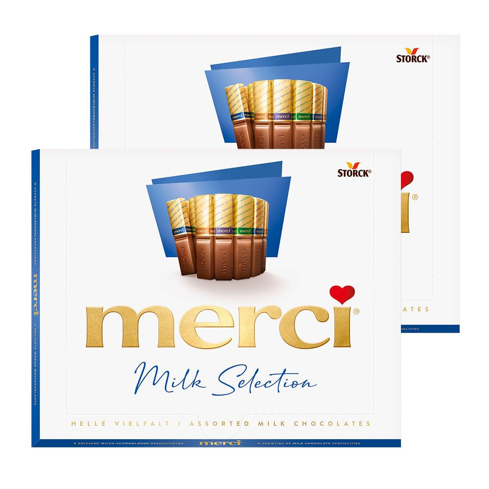 merci Variété Mousse au Chocolat Finest Selection – 1 x 210 g – Spécialités Mousse au Chocolat Exquise – Pralinés fourrés et non fourrés