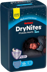 Scutece de noapte Huggies Drynites, pentru baieti de la 13 la cca 17 ani (48-60 kg), 33 bucati (3X11), pachet lunar jumbo Mama si Copilul Naty Shop