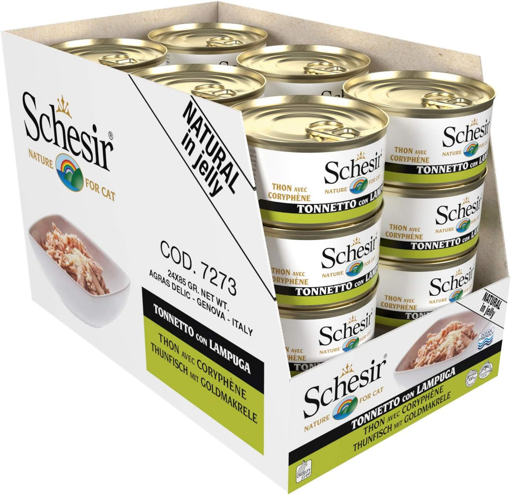 Cat Jelly Thunfisch mit Goldmakrele, Katzenfutter nass in Gelee, 24 doses x 85 g