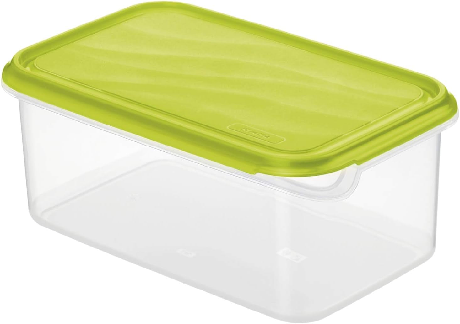 Pot de conservation alimentaire Rotho Rondo 1,5 l avec couvercle, plastique (PP) sans BPA, transparent/vert, 1,5 l (24,0 x 16,0 x 7,5 cm) Boîtes de conservation alimentaire Naty Shop 2L