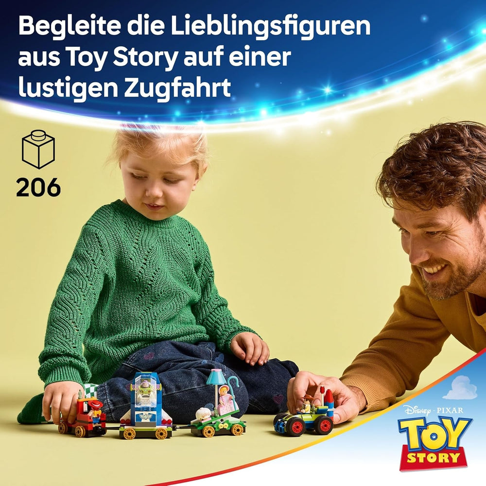 LEGO ǀ Disney and Pixar’s Partyzug und das Auto RC aus Toy Story - Mit Woody, Jessie, Porzellinchen und Buzz Lightyear Minifiguren – Kreatives Geschenk für Jungen & Mädchen ab 4 Jahren - 43264