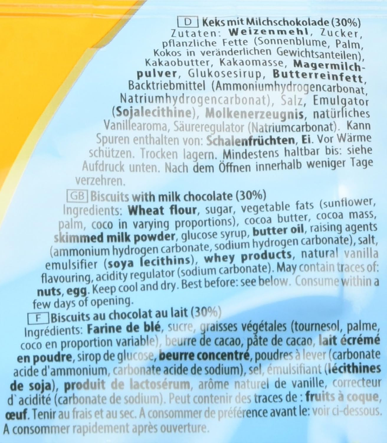 Griesson Mini Biscuits Chocolat Pack de 12 (12 sachets x 125g)