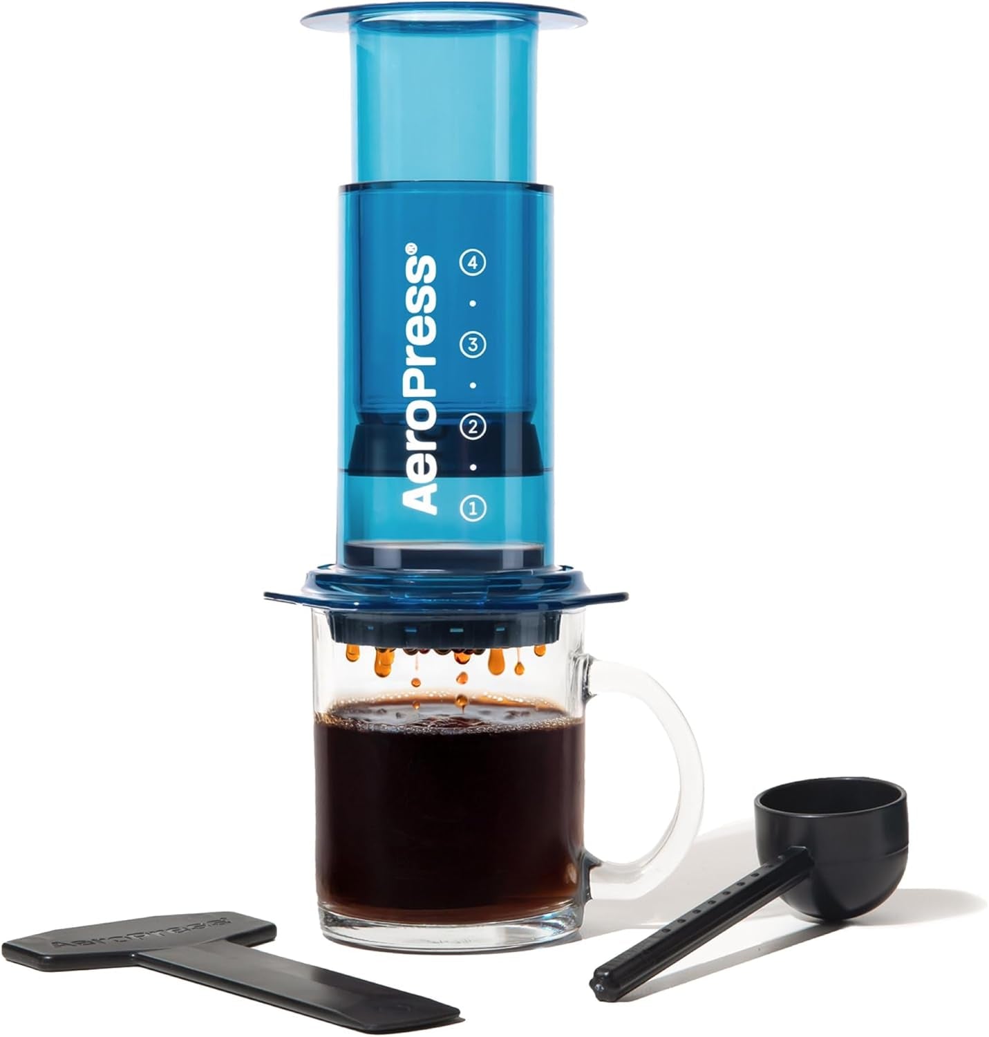 Machine à café et expresso originale AeroPress, cafetière portable de niveau Barista avec chambre, piston et filtres, machine à café et expresso rapide