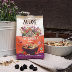 Allos Hof Granola aux baies | Muesli biologique | Muesli aux baies | Muesli croustillant | Céréales pour le petit déjeuner | Pack de 6 (6 x 300g), 1 pièce (pack de 6)