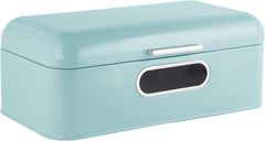 ECHTWERK Lot de 3 boîtes à pain rétro en métal avec fenêtre et couvercle - Élégantes boîtes de rangement - Capacité de 1,4 L - Rouge - Naty Shop - Bleu clair - Grande fenêtre simple