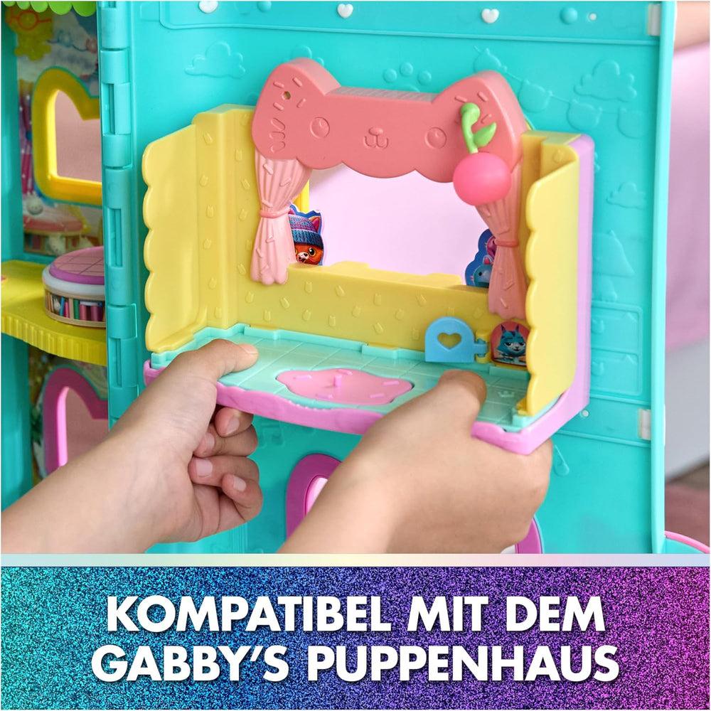DREAMWORKS GABBY'S DOLLS HOUSE : LE FILM - Cuisine saupoudrée de sucre de Portal Room Kuchi avec figurine et accessoires, à partir de 3 ans