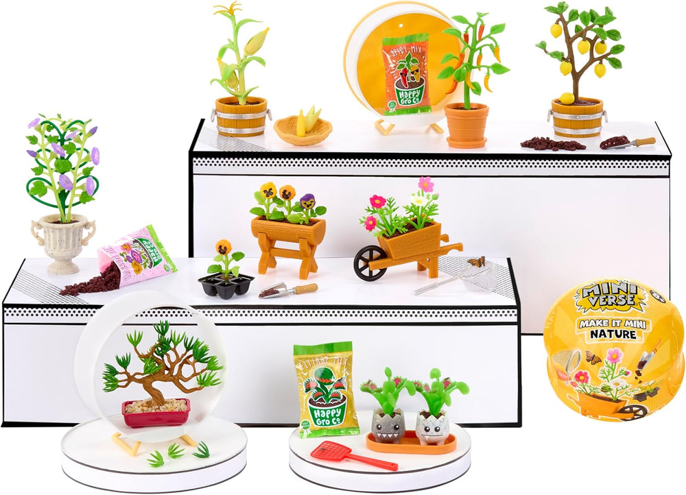 Seria MGA Miniverse Make It Mini Nature 3 – Mini obiecte de colecție, set de joacă pentru artizanat, plante replici, jucării, flori, pentru colecționari și copii cu vârsta de 8 ani și peste