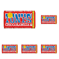 Tony's Chocolonely - Chocolat au lait 90g (Pack de 5)