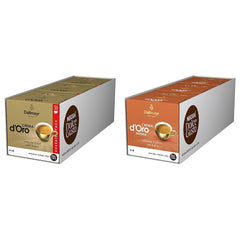 Dallmayr Crema d´Oro, XXL-Vorratsbox & Dallmayr Crema d´Oro intensa (48 capsules de café, intensité 9 sur 12, 100 % Arabica de Bohême), paquet de 3 (3x16 capsules)