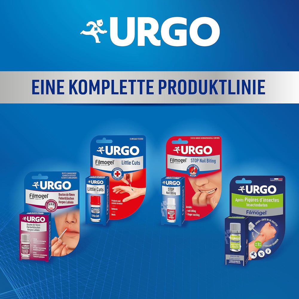 Urgo - Stop Roscatul Unghiilor - ojă transparentă și cu gust amar - pentru unghii roase și deteriorate și pentru suptul degetului mare - de la 3 ani - 9 ml - 40 de aplicări