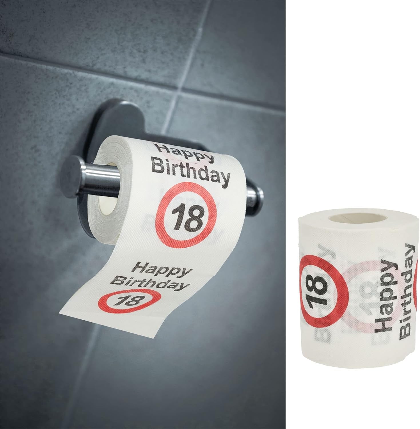 Lot de 4 papiers toilette "Joyeux 40ème anniversaire" │40ème anniversaire 24 mètres 2 tissus 180Gr/Qm │ Papier toilette papier toilette motif (4 X papier toilette 40)