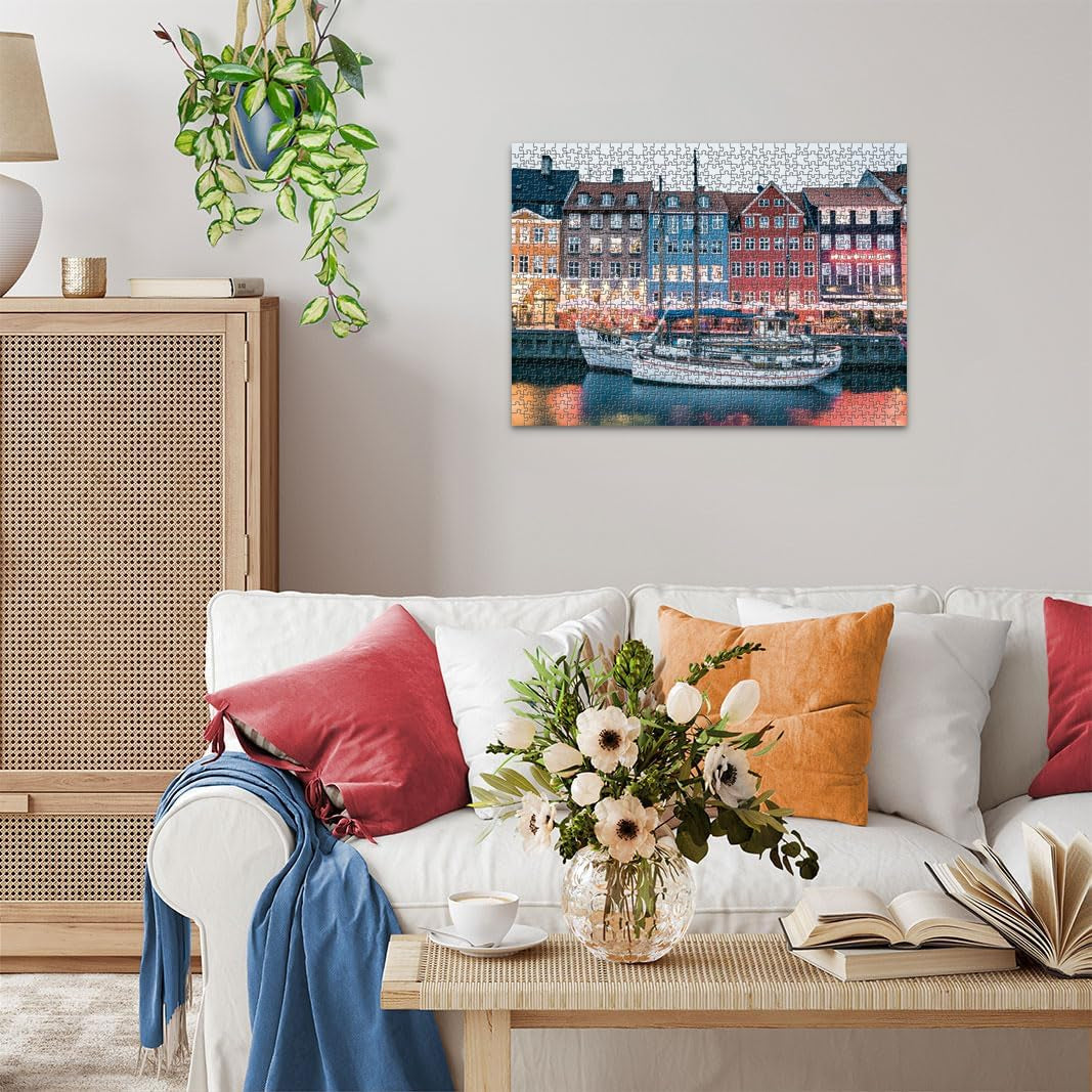 Ravensburger Puzzle Lieux Scandinaves 12000111 - Copenhague, Danemark - Puzzle 1000 pièces pour adultes et enfants de plus de 14 ans Puzzle Naty Shop