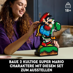 LEGO Super Mario World : Ensemble de collection Nintendo Mario et Yoshi, figurines Pixel, construction et présentation de modèles, décoration d'intérieur et objets de collection, kits de modèles et cadeaux pour les fans adultes 71438 Ensembles de construction Besuche an LEGO-Store