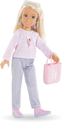 Corolle Girls Valentine Shopping Surprise, Ankleidepuppe mit Ohrringen und 6 Überraschungen, Vanilleduft, 28cm, ab 4 Jahre