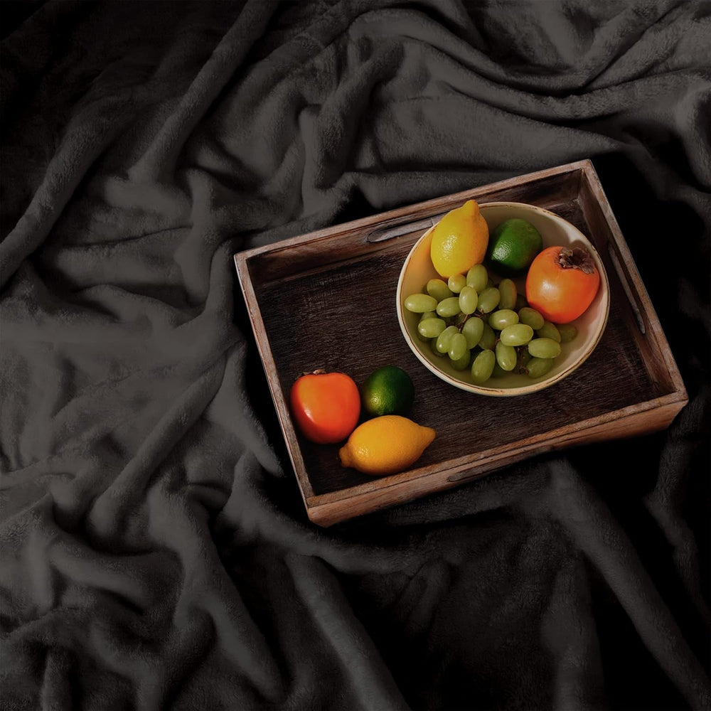 Amago - Couverture confortable, aspect cachemire, 180 X 220 cm - Noir Lits et Couvertures Besuche den Gözze-Store