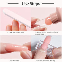 Clips à ongles, clips de manucure, clips à ongles transparents, clips en polygel transparents, extensions d'ongles à construction rapide, assistant de gel, 10 pièces