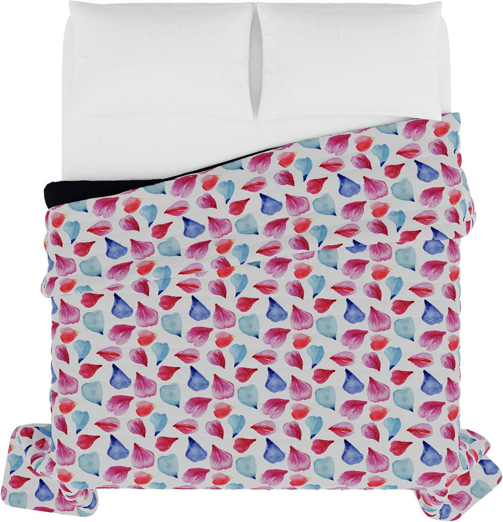 Couette d'été imprimée fantaisie, garnissage polyester, Pétales, 260X270Cm Couettes et couettes Naty Shop