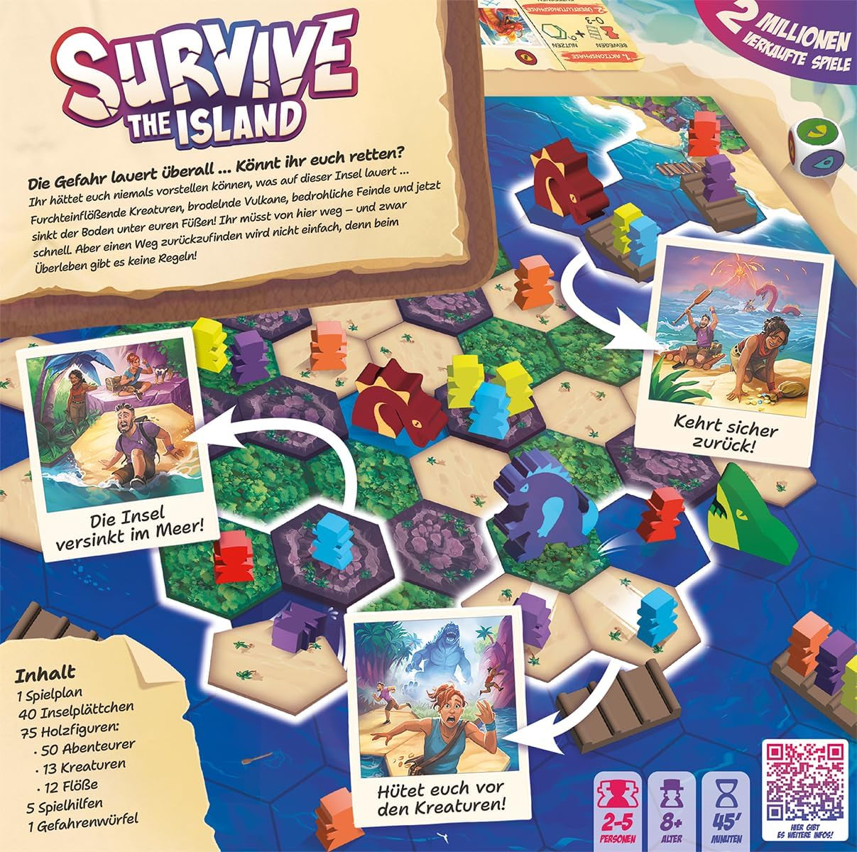 Zygomatic, Survive The Island, Jeu familial, Jeu de société, 2-5 joueurs, 8 ans et plus, 45 minutes, Allemand