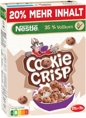 Nestlé Cookie Crisp (+20%), céréales de petit-déjeuner à grains entiers pour enfants, paquet de 1 (1x450g)