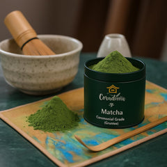 Matcha de qualité cérémonielle du Japon – Poudre de matcha 100 % naturelle, moulue à la main dès la première récolte, thé vert japonais original en boîte de 40 g – Qualité pure et traditionnelle