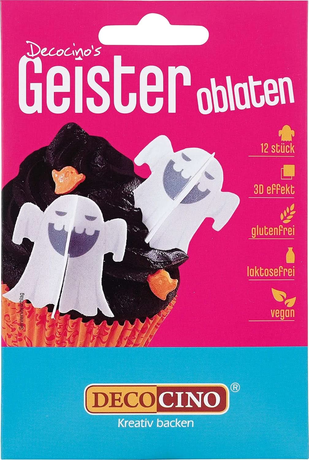 DECOCINO Halloween Toile d'araignée 3D Gaufres comestibles 12 pièces Sprinkles Naty Shop Fantome