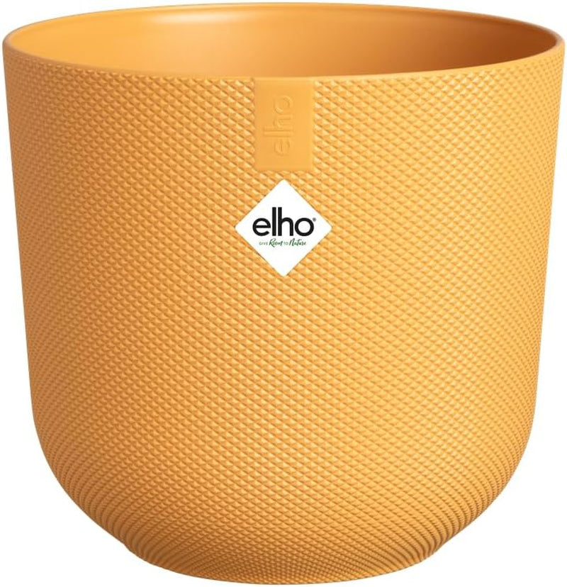 elho Jazz Round Mini 7cm - Pots de fleurs d'intérieur - 100% plastique recyclé - Ø 7 x H 6,5 cm - Jaune/Ambre