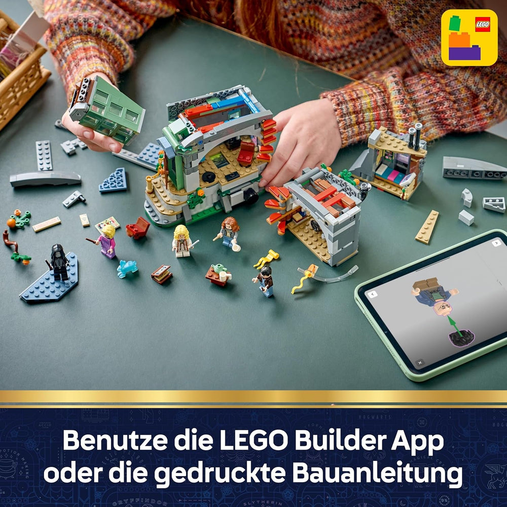 LEGO Harry Potter Luna Lovegoods Haus - Modellbau mit Leuchtstein und 5 Minifiguren - Baukasten DIY Deko fürs Schlafzimmer - Kreatives Geschenk für Mädchen, Jungen und Fans ab 10 Jahren - 76467