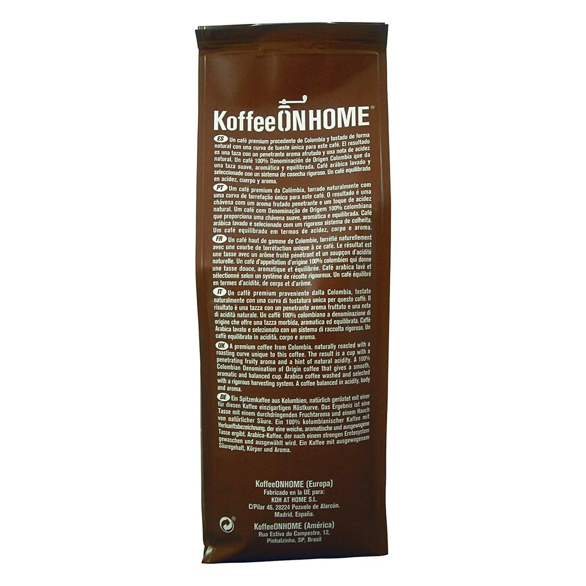 Kaffee Kolumbien Mocatán – Ganze Bohnen – 100 % Arabica – Mélange naturel – Arôme fruité – Spécialité d'origine unique – 500 g de café