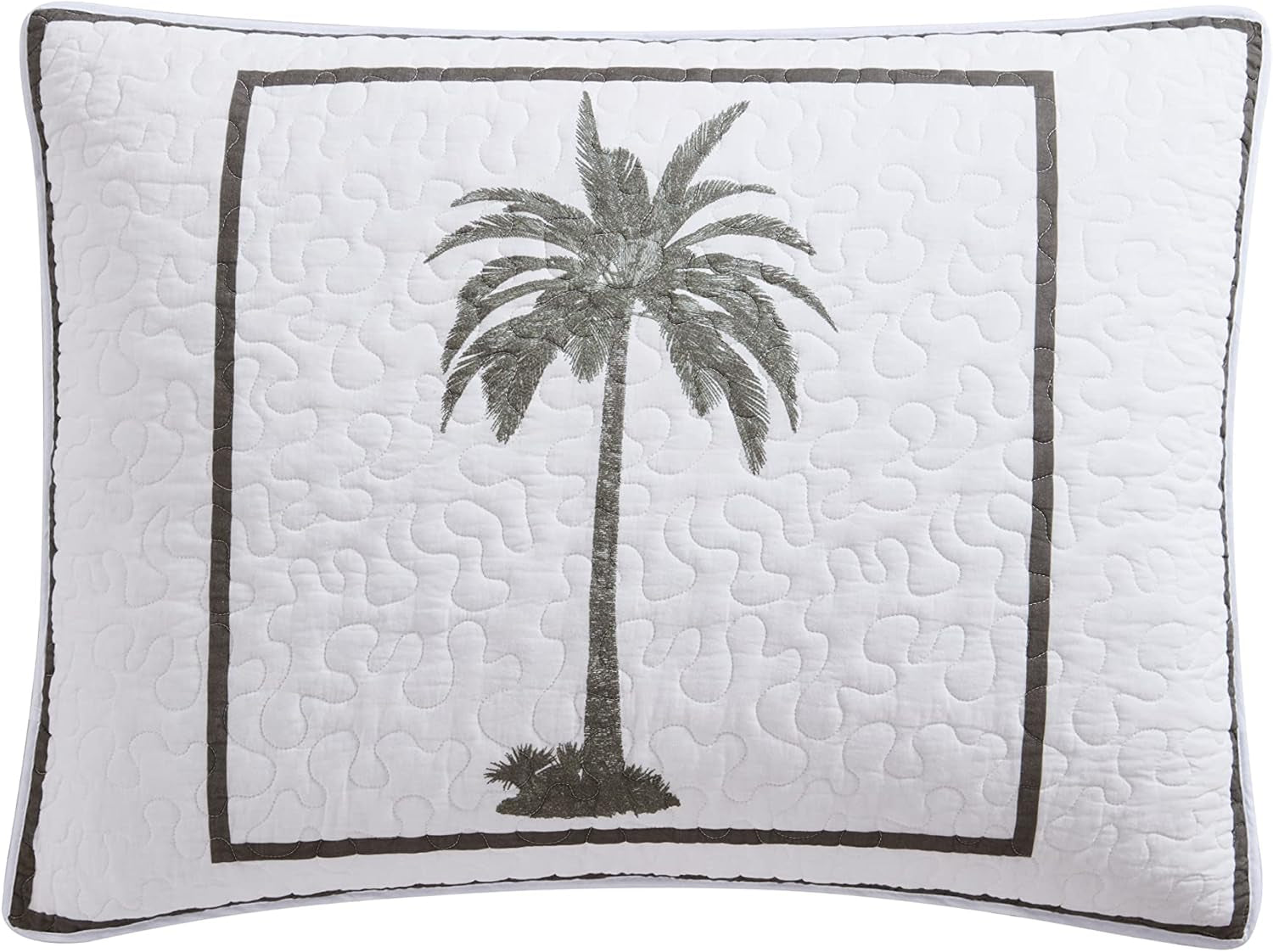 Tommy Bahama Collection Palm Island | Couette - 100% coton, réversible, douce et respirante, prélavée pour plus de douceur, lit king size, gris Couettes et couettes Naty Shop
