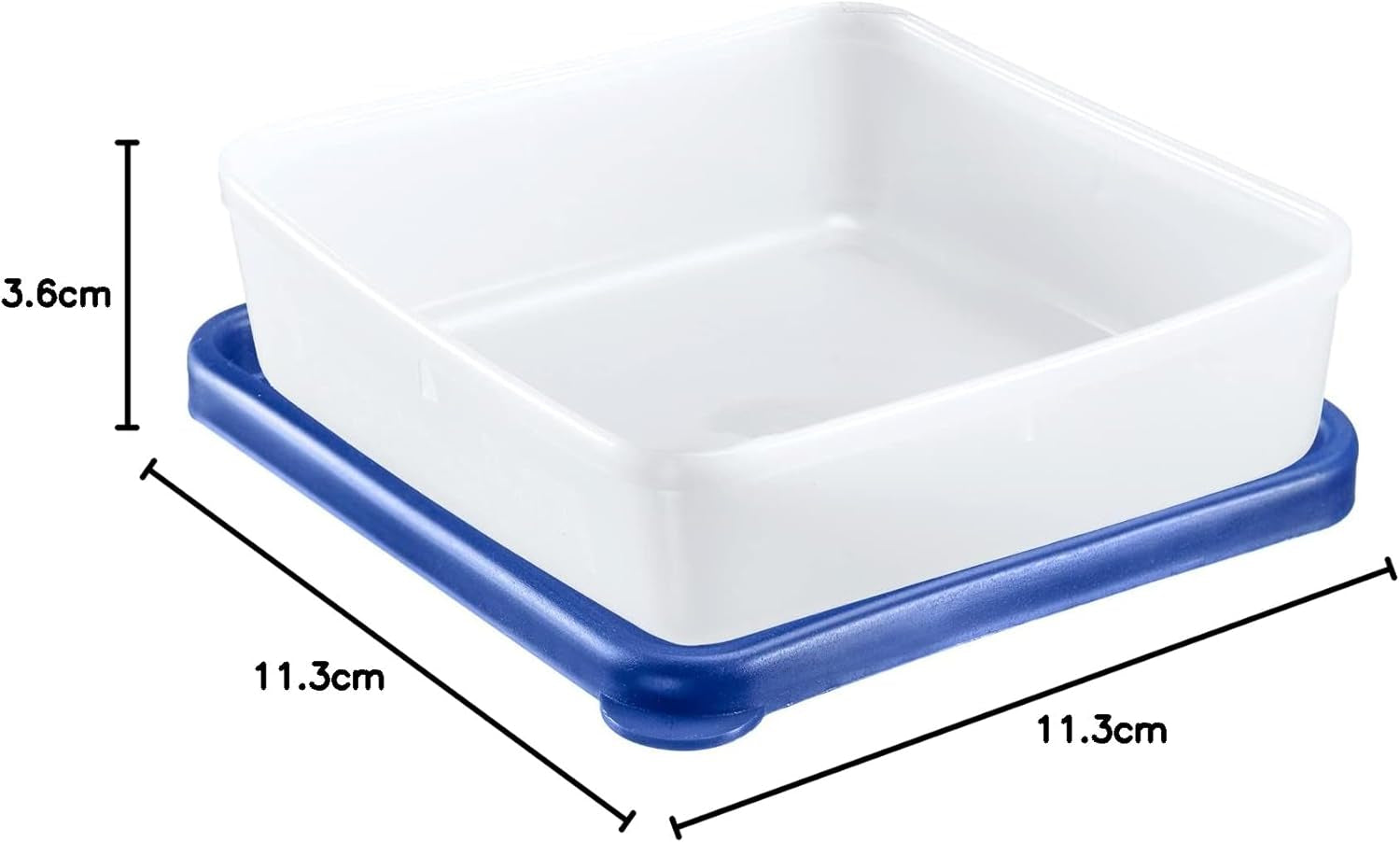 Westmark 4 recipiente pentru depozitarea alimentelor/congelare, inclusiv capac, capacitate: 0,25 l fiecare, stivuibile, plastic, Trio, culoare: transparent/albastru, 25042270 Cutii depozitare alimente Naty Shop