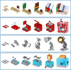 Max Build More Premium Home 4er-Pack von ZURU – Unboxing-Spielzeug & Klemmbausteine Sammlerminis mit bis zu 601 Teilen, Interaktive Designs zum Bauen & Aufstellen, Ab 8 Jahren