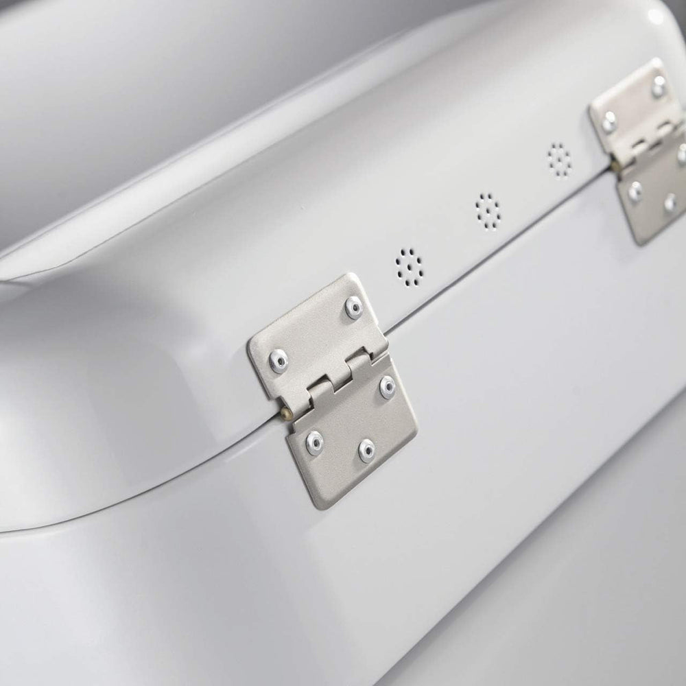 Corbeille à pain Wesco Grandy en noir mat, tôle d'acier thermolaquée, trous d'aération et poignée robuste Boîtes de conservation alimentaire Naty Shop