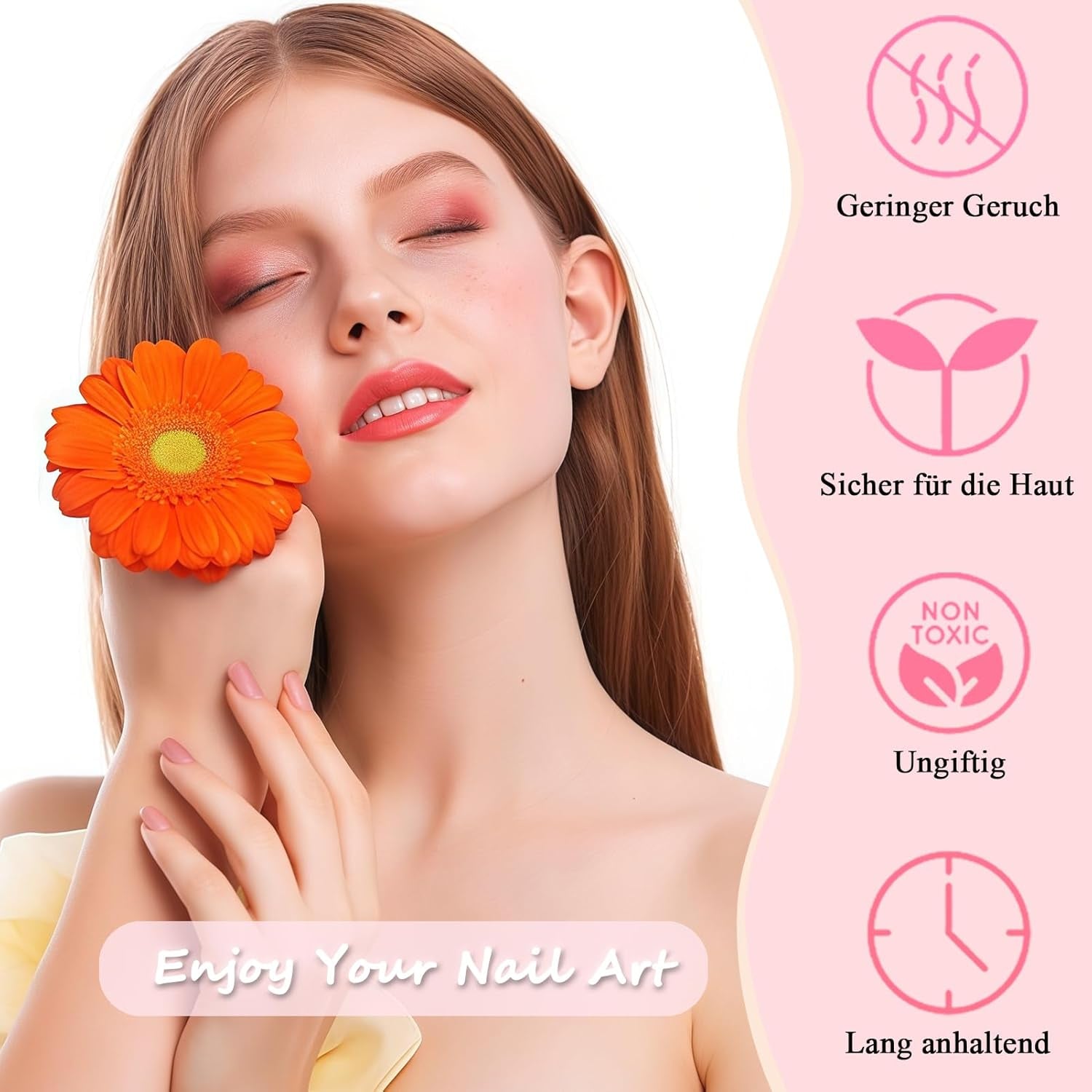 Kit unghii false 360 piese - Unghii artificiale scurte, nud, roz, alb, gradient - Unghii artificiale pătrate pentru lipit - Unghii autoadezive cu acoperire completă, lucioase, pentru femei și fete (pătrat)