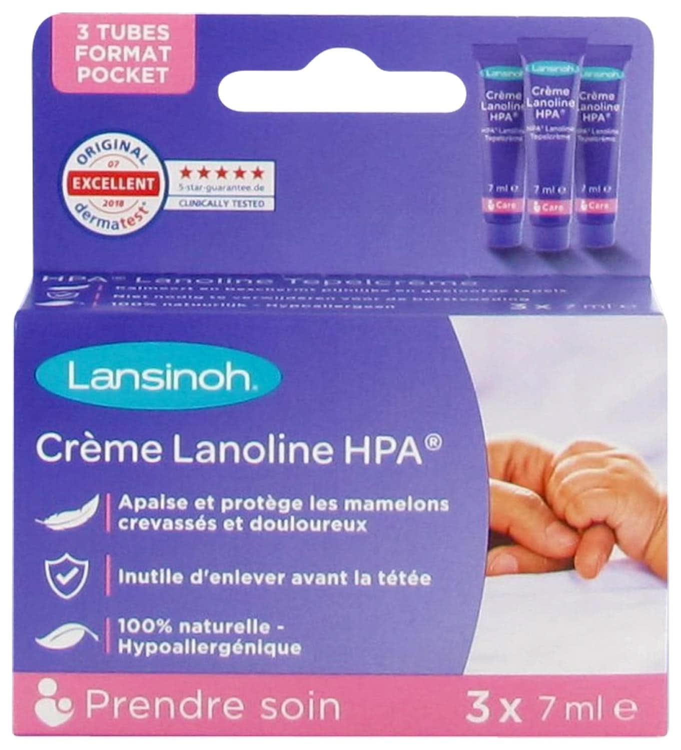 Lansinoh I Lanolin HPA Crème, 3 X 7 Ml Accessoires Alimentation et Allaitement Bebe Naty Shop