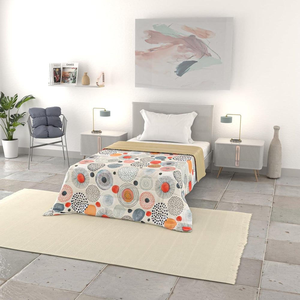 Couverture d'été basique, microfibre, rayures jeans, 200X240Cm Couettes et couettes Naty Shop Acquerello 200X240Cm