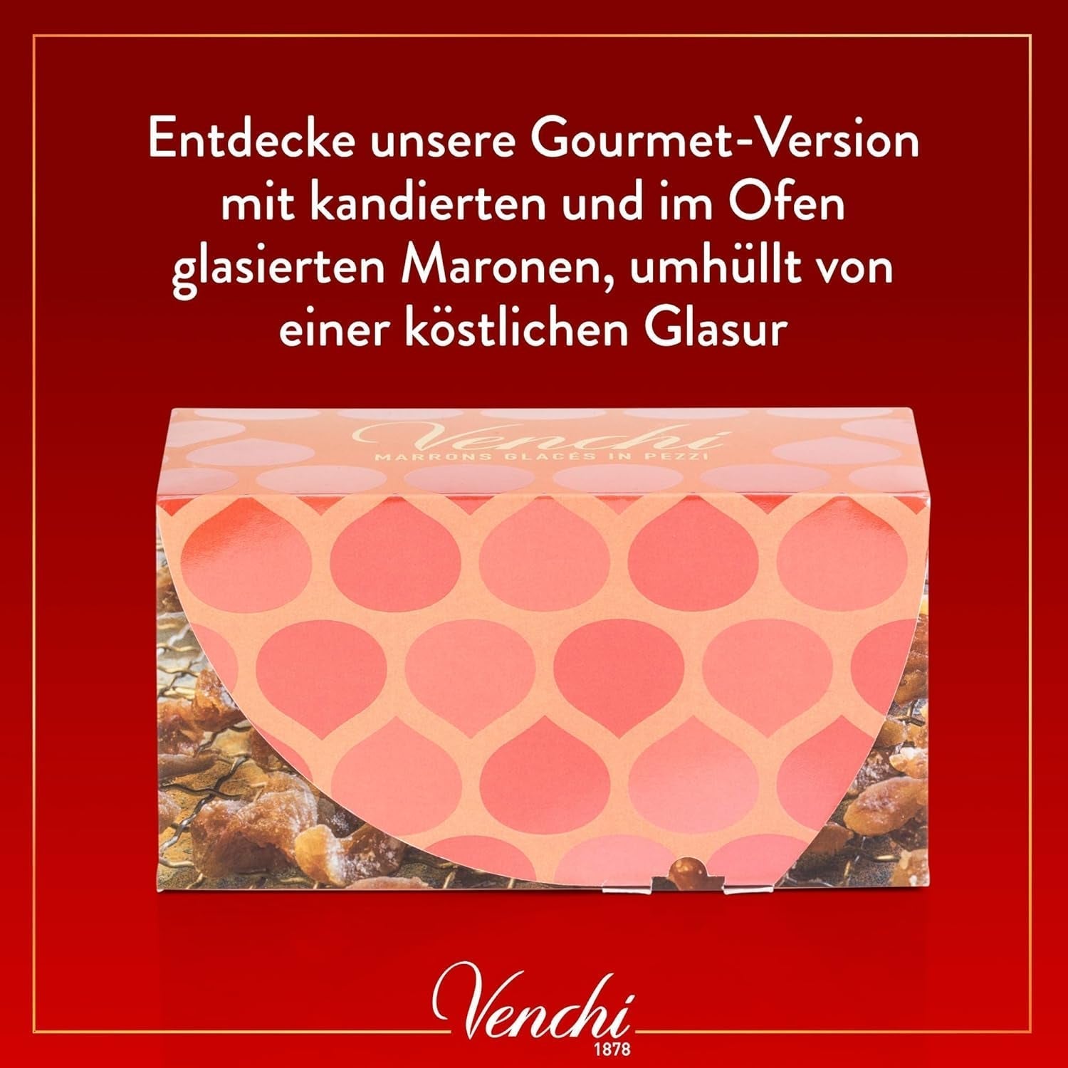 Venchi – cutie cadou cu Marrons Glacès, 250 grame Bomboane de Ciocolata Naty Shop