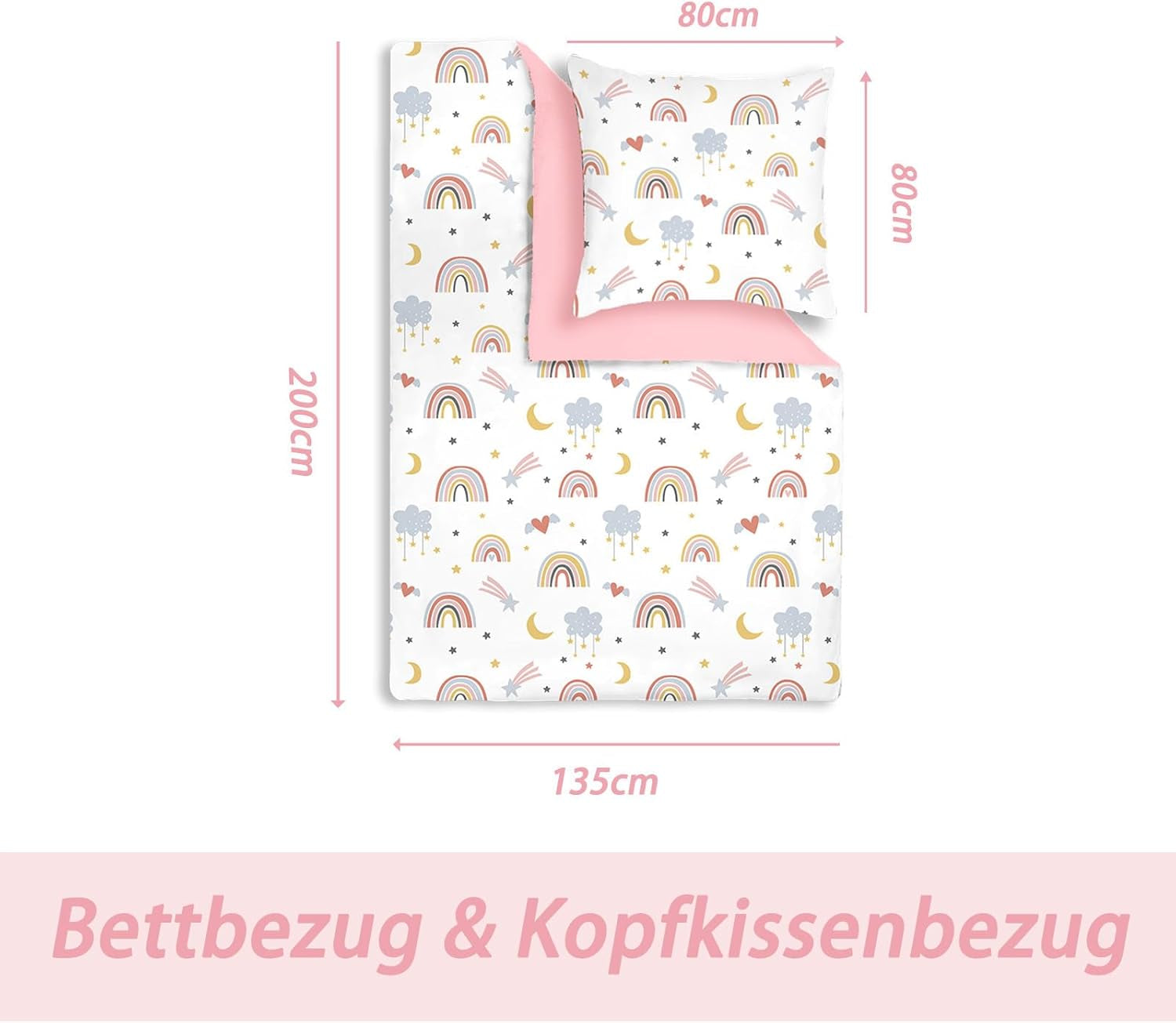 Linge de lit enfant, Arc-en-ciel, microfibre Linge de lit - enfant Naty Shop