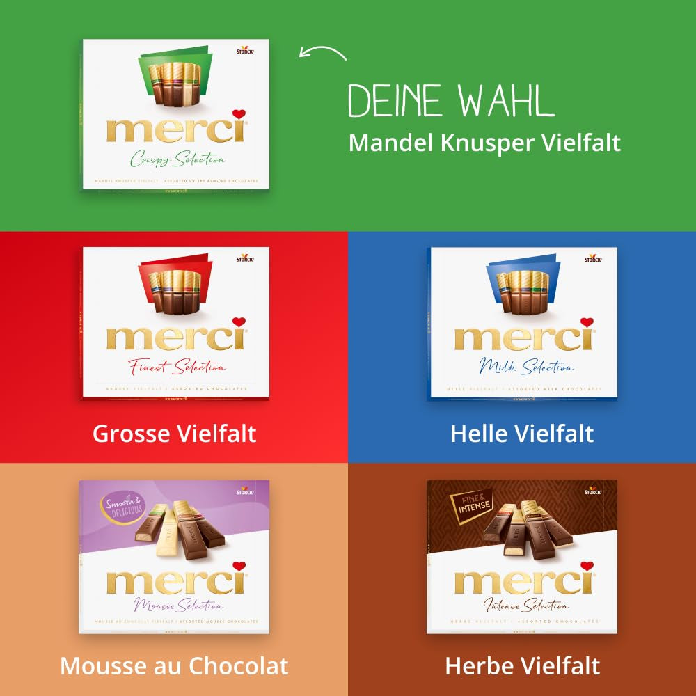 Finest Selection Variety Almond Crunch – 10 x 250g – Spécialités de chocolat fourrées et non fourrées