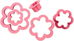 0255313 Lot de 6 emporte-pièces fleurs 1,5 2,5 3,5 5 6,5 8 H 2,2 cm, assortis