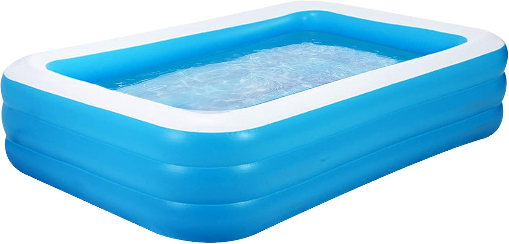 Piscină gonflabilă, piscină pentru copii, piscină dreptunghiulară, piscină mare pentru familie, pentru curte, grădină, balcon, 210 cm x 135 cm x 60 cm