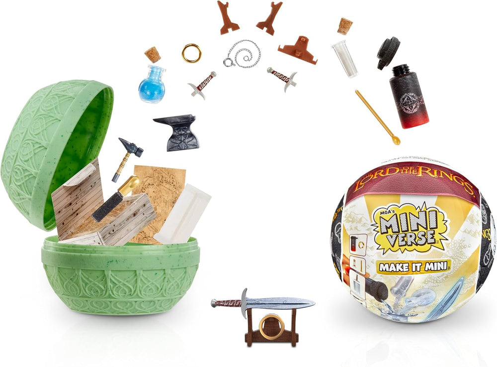 Mga'S Miniverse Make It Mini - Le Seigneur des Anneaux Mini Objets de Collection Blind Pack Réplique de Kit d'Artisanat en Résine Convient aux Collectionneurs et aux 8 Ans Figurines d'Action Non ESSBAR Naty Shop Titre par Défaut