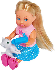 Simba 105733348 - Poussette Evi Love Cat, avec deux chats dans la poussette, sac amovible, accessoires, poupée à habiller, 12 cm, pour enfants à partir de 3 ans